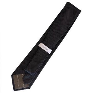 Calvin Klein | Black & Grey Stripe Silk Tie